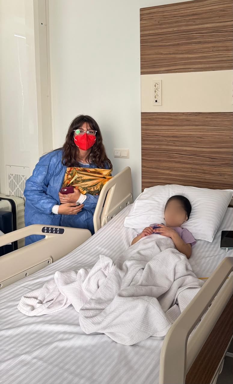 Gift visit for children receiving pediatric oncology care at a hospital in Istanbul